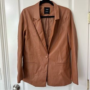 Cotton On Faux Leather Blazer